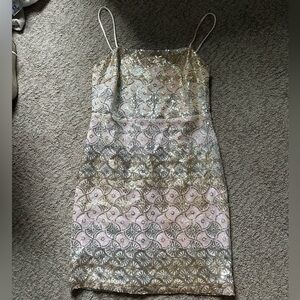 Sparkly Spaghetti Strap Dress